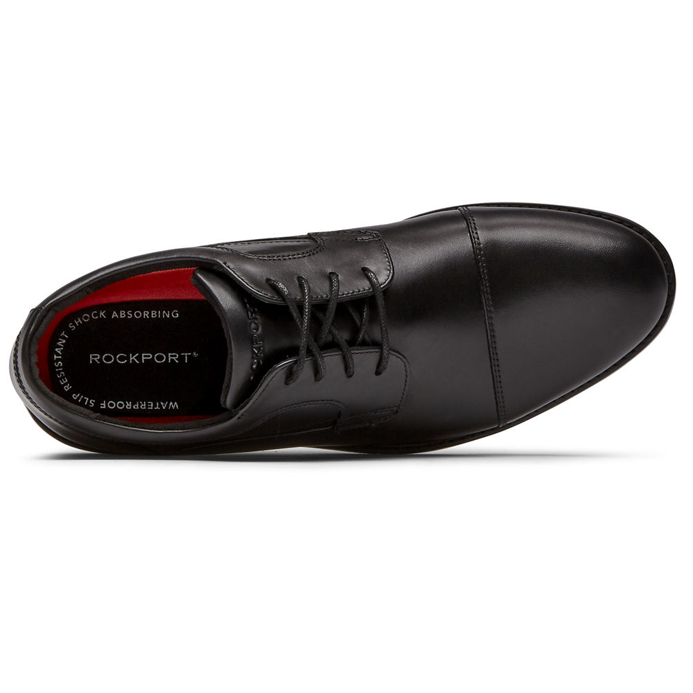 Rockport Oxfords Herre Svart - Mykel Cap Toe - QGVA16078